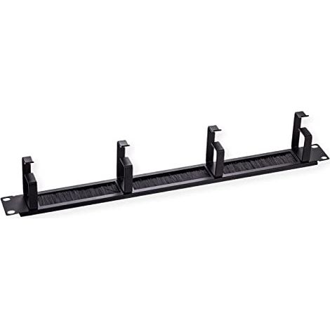 ROLINE FACE AVANT 19'', 4 OEILLETS TYPE G, PASSAGE DE CÂBLE (BROSSE), RAL 9005 NOIR PROFOND 26300018