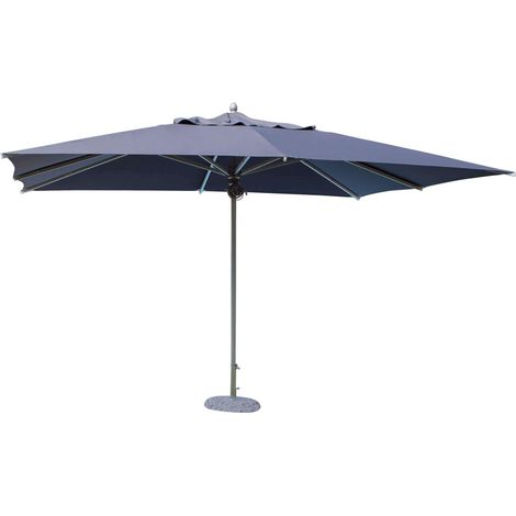 Ombrellone da giardino 3x3 mt con palo centrale in alluminio Cruz - Gray