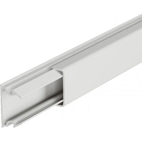 LEGRAND minicanal 20x12 mm adhesiva , Tira minicanal adhesiva 2M 20x12 mm Para fijar a la pared Sin partición central Color blanco. (1/2)