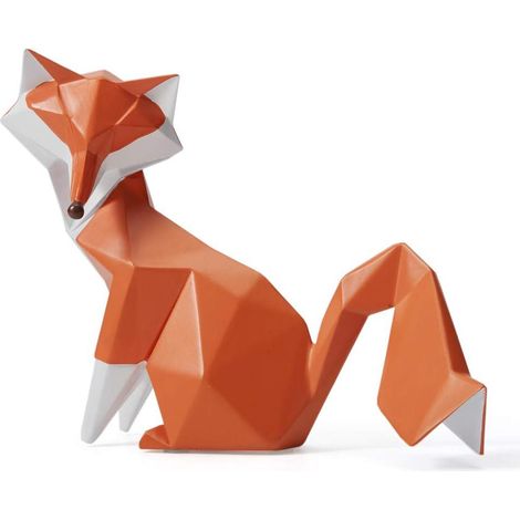 Statue Renard Décor Figurine Sculpture Résine Animal Cadeau 20 cm (1/5)