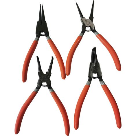 Jeu de 4 pinces à circlips, anneaux de retenue, poignées ergonomiques, outil industriel (1/5)
