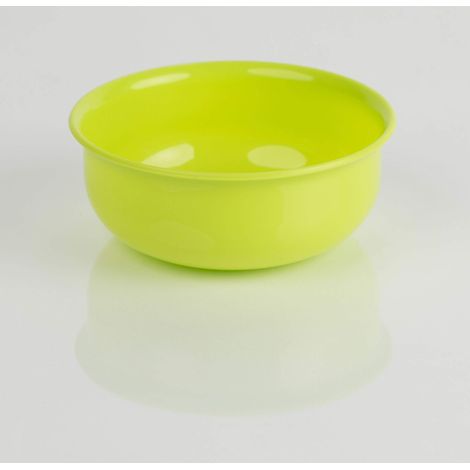 Bol à céréales et soupe en plastique réutilisable incassable empilable Vert citron 10 cm (1/2)
