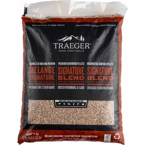 Traeger Signature sacco di pellet di legno marrone 9kg (1/2)