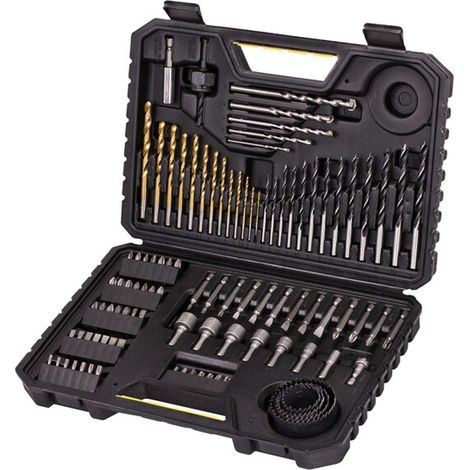 Stanley – Coffret multi-outils 100 pcs – Forets métal, bois, maçonnerie – Embouts Phillips, plats, TORX – Pour travaux intensifs (1/2)