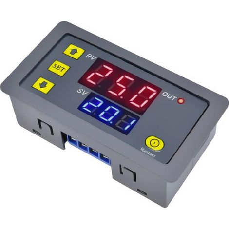 Timer Relay DC 12V 10A Programmable Digital Time Cycle Delay Switch Module 1500W 220V 110V on-Off Control 0-999 Second Min Hour LED Display (1/5)