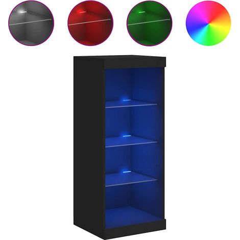 Maison Exclusive - Buffet avec lumières LED noir 41x37x100 cm