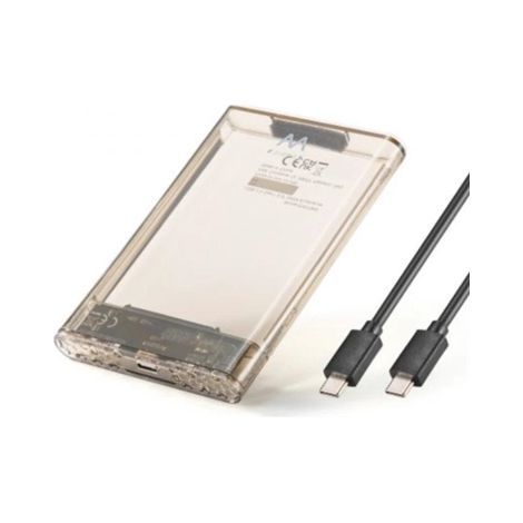 Ewent EW7068 caja para disco duro externo Caja externa para unidad de estado sólido (SSD) Transparente 2.5