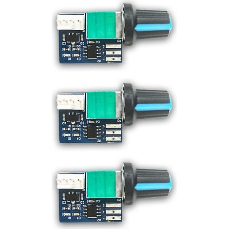Régulateur de vitesse PWM pour ventilateur de boîtier d'ordinateur (lot de 3). 12 V. unidirectionnel. 4 broches. basse consommation. silencieux (1/5)