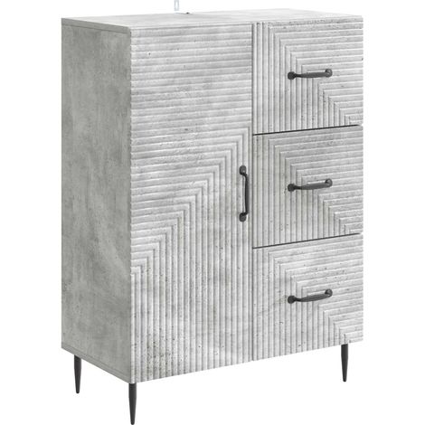 vidaXL  Sideboard  Concrete Grey 66 x 34.5 x 89.5 cm Engineered Wood