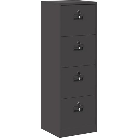 Maison Exclusive - Mueble archivador con cajón Geométrico Negro 4
