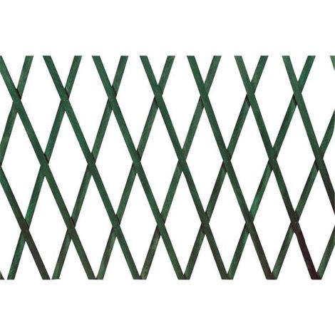 Tralicio extensible de madera verde 100x200