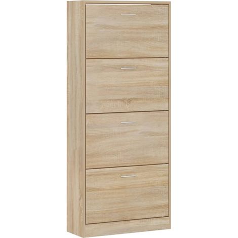 Scarpiera scarpiera mobile portaoggetti ingresso corridoio soggiorno Sonoma 63 x 24 x 147 cm legno composito marrone 020021722