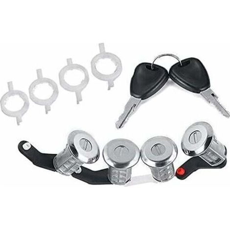 Ensemble de 4 cylindres de porte de serrure 7701470952 pour Renault Master pour Opel Movano pour Nissan 1998-2009 gauche + droite Verrouille de Porte Ensemble (1/4)