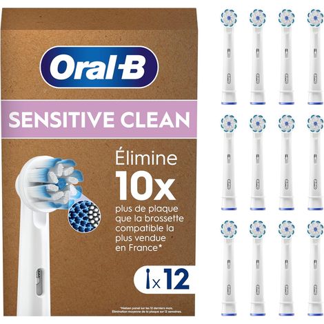 Sensitive Clean Brossettes De Rechange (Pack De 12) Pour Brosse À Dents Électrique Avec Technologie Clean & Care (1/5)