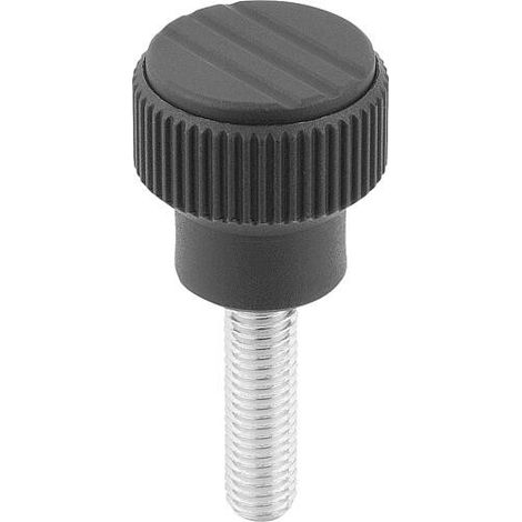 Bouton molete avec Filetage mâle