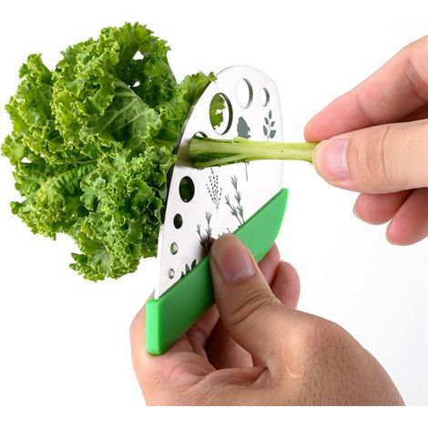 9 trous déchiqueteuse à herbes en acier inoxydable avec couvercle de protection pour effeuillage (1/5)