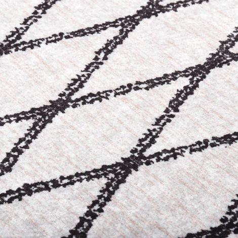 Maison Exclusive - Teppich Waschbar 80x300 cm Schwarz und Weiß