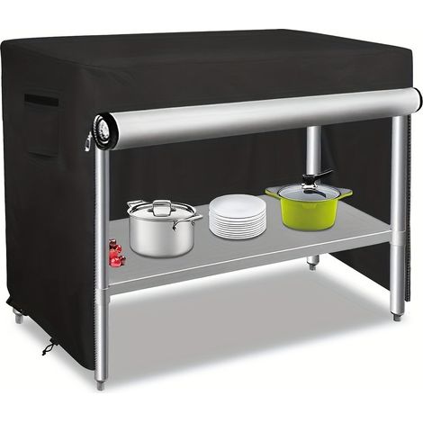 1 Housse Barbecue Imperméable 122x76x90cm Tissu Oxford Résistant UV Pour Chariot Plancha Extérieur (1/5)