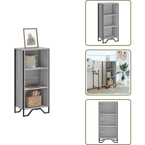 The Living Store Bücherregal Grau Sonoma 50x31x106 cm Holzwerkstoff - Holzwerkstoff (1/5)