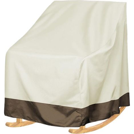 Housse de chaise de jardin anti-poussière, beige, résistante à la poussière, facile à installer pour le camping, la véranda, la pelouse, le jardin, la terrasse, le patio (1/5)