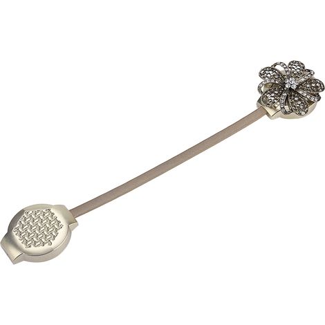 Pince à rideau magnétique rétractable en forme de fleur, porte-ceinture, accessoires pour la maison, bronze (1/5)