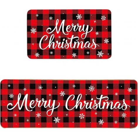 Tapis De Noël - Anti-dérapant - Absorbant D'eau - Pour Entrée Salle De Bain Et Salon - 60x90 cm (1/5)