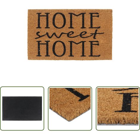 Tapis de sol - Tapis de porte naturel 45x75 cm fibre de coco touffeté (1/5)