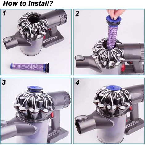 Lot de 3 Filtre Pré-Moteur de Rechange pour Dyson V6 V7 V8 DC58 DC59 DC61 DC62 DC74 (1/3)