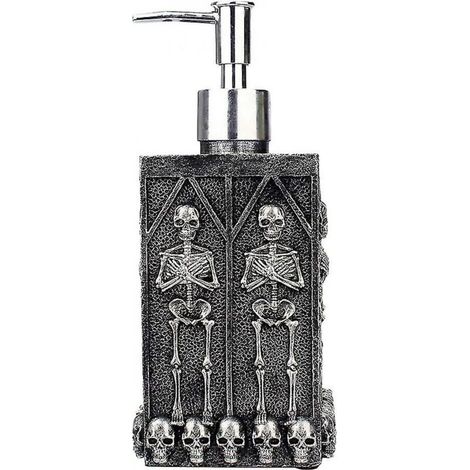 Flacone dispenser per gel doccia a forma di teschio da 460 ml con pratico dosatore, ideale per sapone liquido e lozioni (1/5)