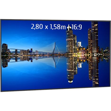 Ecran de projection sur cadre 2,80 x 1,58m - Format 16:9 - Cadre extra-fin (1/4)