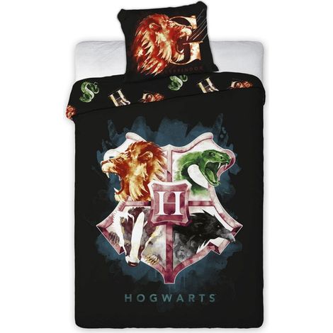 Juego de cama juvenil 140x200 Harry Potter Escudo de Hogwarts