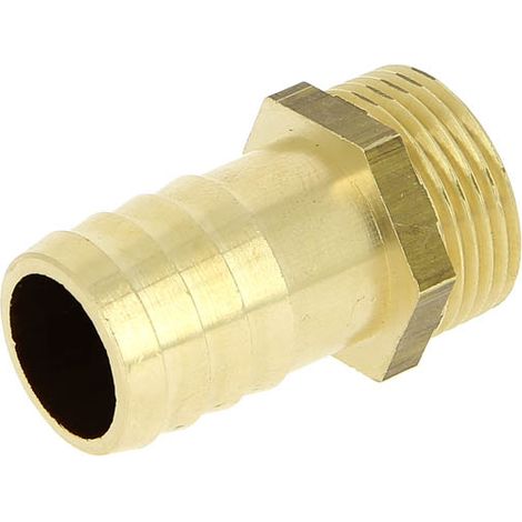Somatherm – Raccord laiton mâle cannelé Ø20 3/4 – Filetage plomberie pour installations sanitaires – Résistant à la corrosion – Température max +70°C