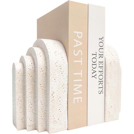 Estantería robusta，estantería decorativa para estantes，estantería decorativa de resina para libros pesados，juego de 2
