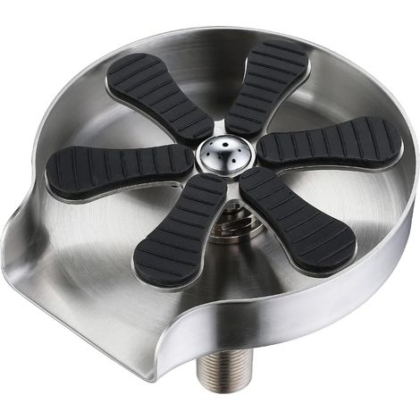 Rinoir en verre pour évier de cuisine en métal, Rince Verre Evier en Acier Inoxydable Lave Verre Haute Pression Accessoires pour Evier de Cuisine Bar Restaurant Café (1/3)