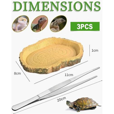 reptile water bowls, tweezers, pet food bowl, turtle accessories, storage container, feeding bowl, Geckos, snakes and small reptiles (1/4)
