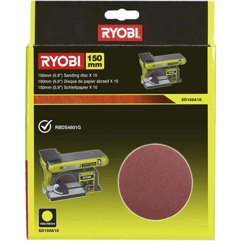 RYOBI 10 disques diamant auto agrippants 150 mm - grain 80 SD150A10 (1/2)