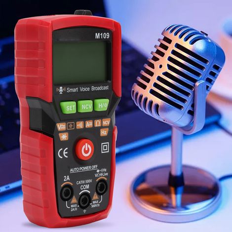 Multimètre portable compact entièrement automatique haute précision ANENG M109 (rouge) (1/5)