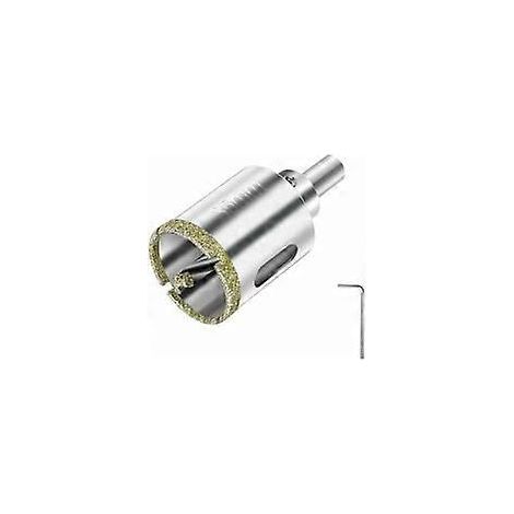Scie cloche diamantée de 35 mm avec foret à guidage central, foret diamanté avec revêtement de surface diamanté, scie cloche pour la découpe du verre, des carreaux et de la céramique. (1/5)