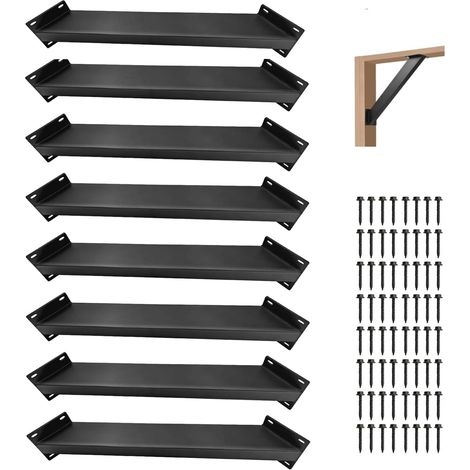 Lot de 8 supports de pergola en acier à 45 degrés,Connecteur de poutre / Connecteur de poteau / Connecteur d'angle en bois,pour structures en bois, pergola de jardin, tonnelle (1/5)