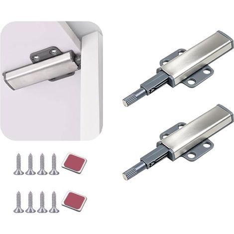 Loquet magnétique à bouton-poussoir pour porte d'armoire, dispositif d'ouverture et de fermeture magnétique par simple pression. (1/5)