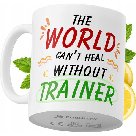 Tazza divertente e umoristica per un allenatore, ideale per caffè e tè, con grafica e testo divertenti. Perfetta per compleanni, onomastici e festività. Tazza premium per occasioni speciali, per casa, (1/5)