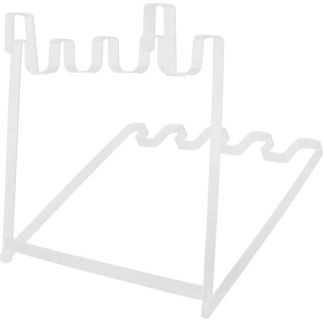 Support De Sac à Ordures Pliable en Acier Inoxydable Type Arrière De Porte Multifonctionnel pour Crochet De Cuisine Accrocher Le Torchon, Se Monte sur Les Portes D'armoires Placards Cadre(Blanc) (1/5)