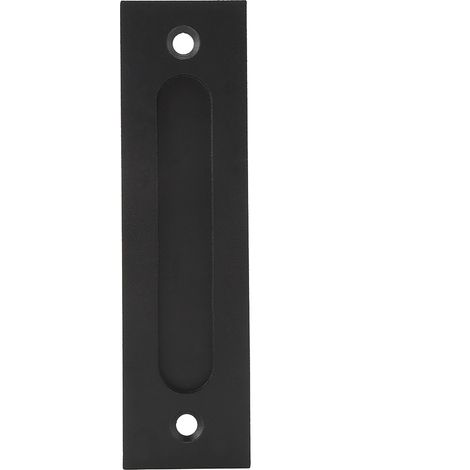 Manilla de doble barra transversal para puertas correderas de graneros/cobertizos – Acero de fibra de carbono negro de alta resistencia – Diseño largo y elegante, incluye placa de montaje y herramient (1/5)