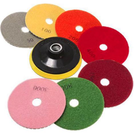 Polierpads, 4-Zoll-Diamant-Polierpads, Trocken-Granit-Polierpads, Marmor-Beton-Polierscheiben-Set