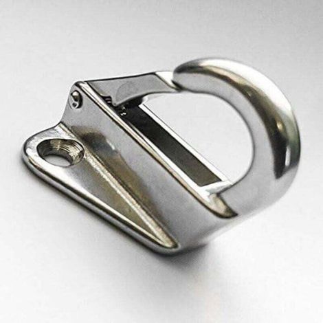 Mousqueton - Platine En Acier Inoxydable AISI 316 - Pour Câble Jusqu À 10 Mm - Diamètre De Fixation 4 Mm - Lot De 5 (1/4)