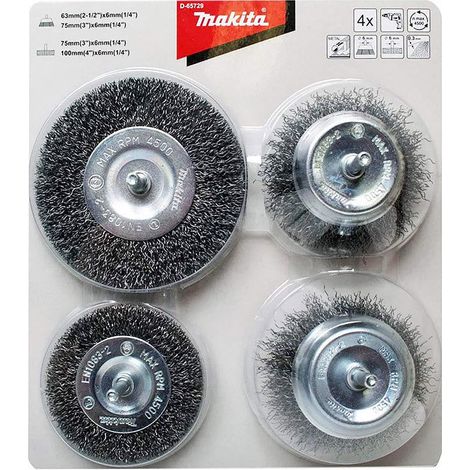Makita Rundbuersten-Set 4tlg. Stahl (1/2)