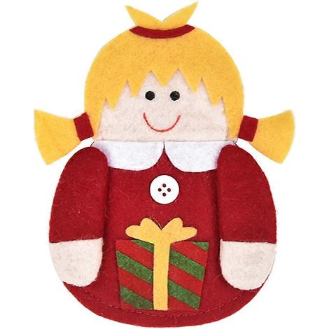 Porte-couteaux créatif, étui à couverts, dessous de verre, décoration de Noël, chapeau de Père Noël pour couverts, décorations de Noël