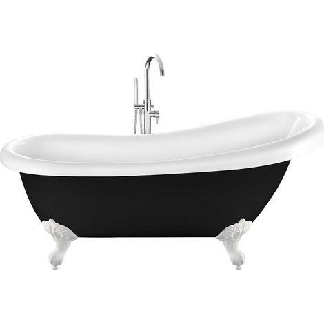 Vasca da bagno freestanding con piedini RICHMOND nera 171 cm Piedini di aquila Bianchi