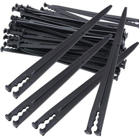 Lot de 50 supports de tuyau d'arrosage pour tuyau d'irrigation - Support d'ancrage de fixation pour tuyau d'arrosage de jardin - Accessoires pour tuyau d'arrosage 4/7 ou 3/5 (1/5)