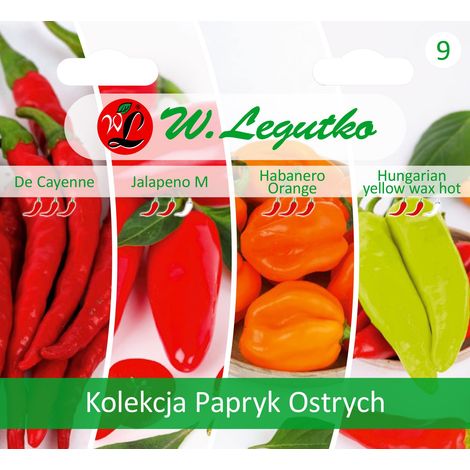 COLECCIÓN DE PIMIENTOS PICANTES LEGUTKO (4 ESPECIES) (1/2)